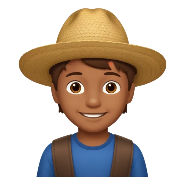 A 6 year old mexican boy with brown hair and no hat sticker
