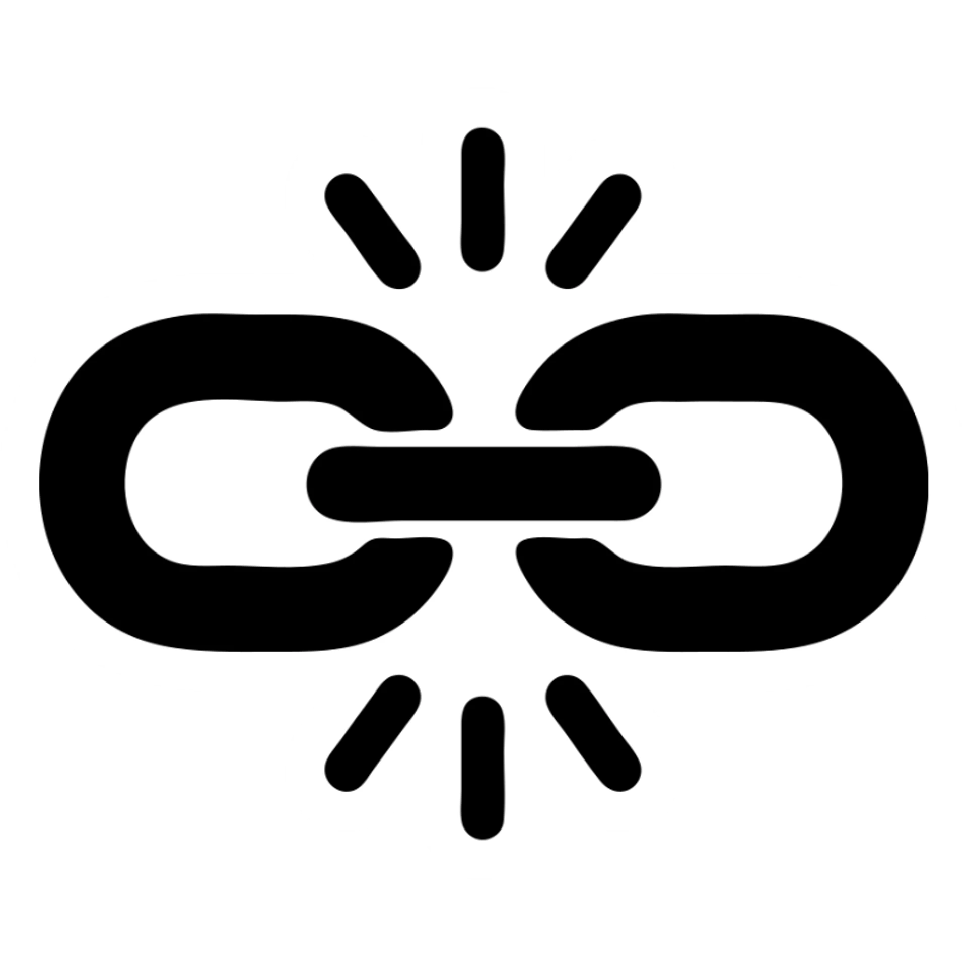 the concept of freedom, broken chain, flat icon style sticker