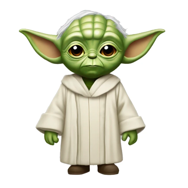 Yoda star wars con uniforme de la tienda IKEA de pie sticker