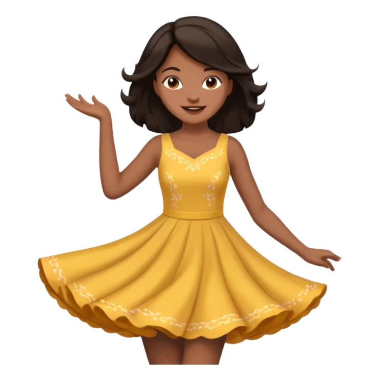 Dark hair women twirling sticker