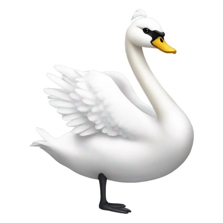 Coquette swan with a Berkin and a martini and a bow sticker