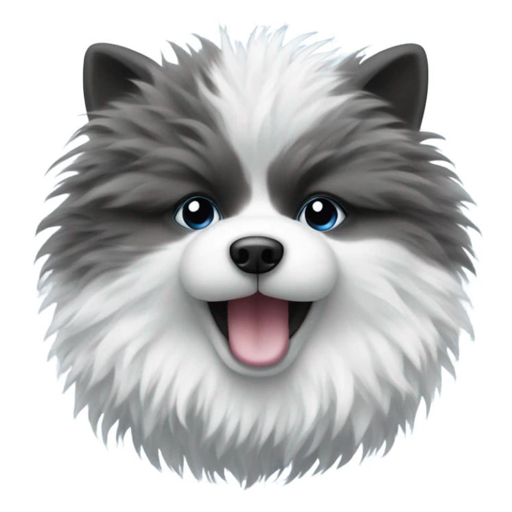 Blue and white pom Pom  sticker