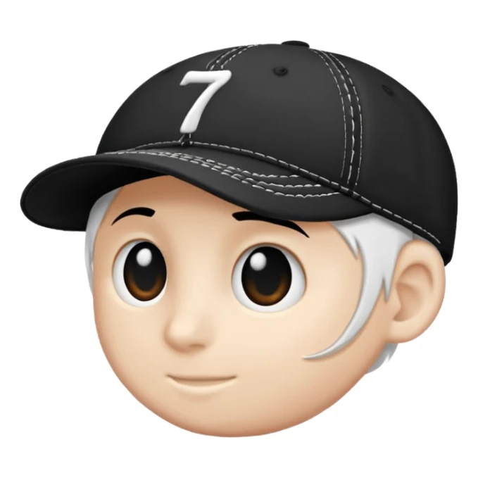 A black cap with the number 701 on the front  sticker