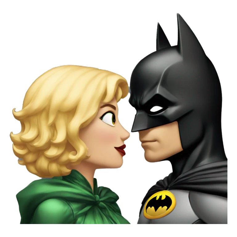 Batman kissing his girlfriend  sticker