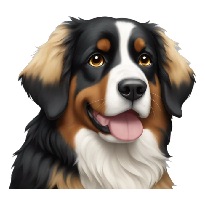 Bernese mountain dog with blonde girl sticker