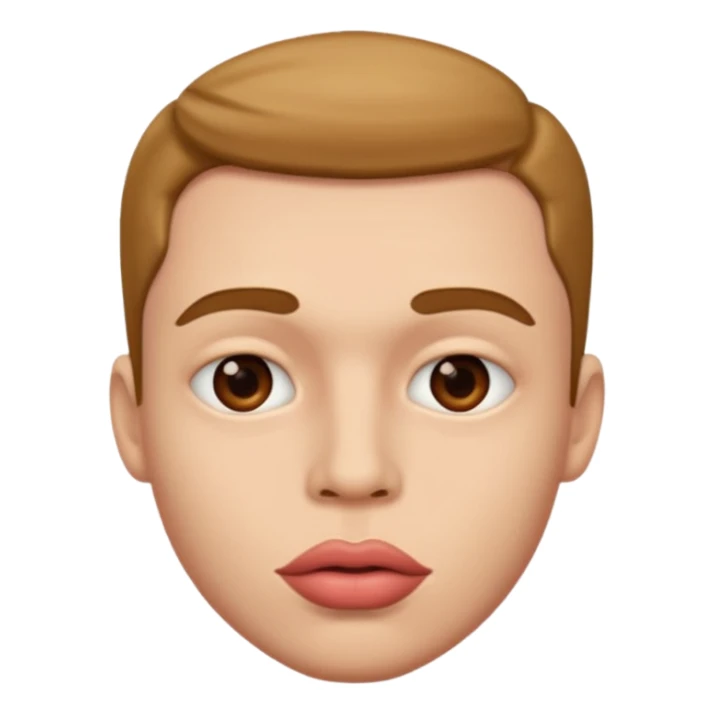 Male with big lips more big  sticker