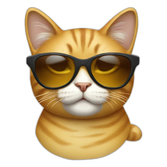 fashion cat with designer sunglasses on sticker