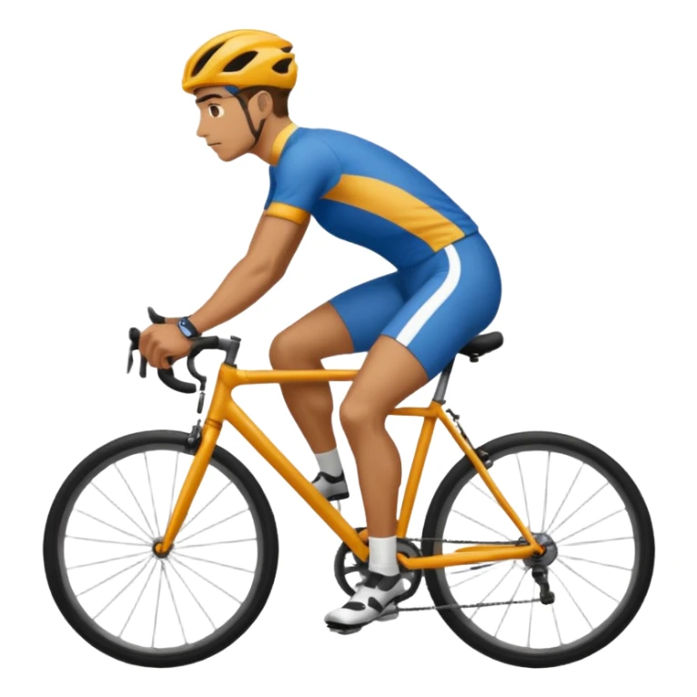 full body of a man cycling with sport shirt sticker