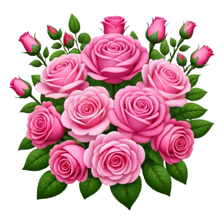 Huge pink flower bouquet with different flowers and pink tones and roses sticker