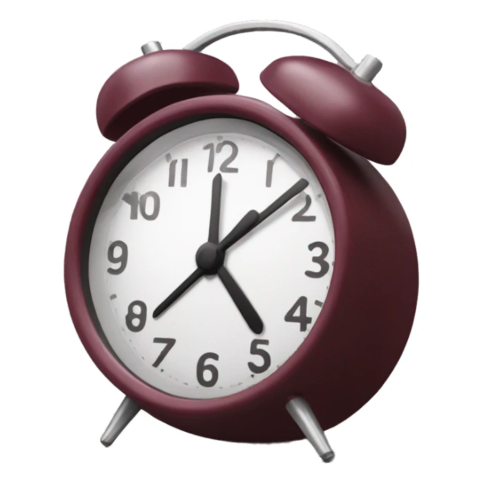 realistic alarm clock burgundy sticker