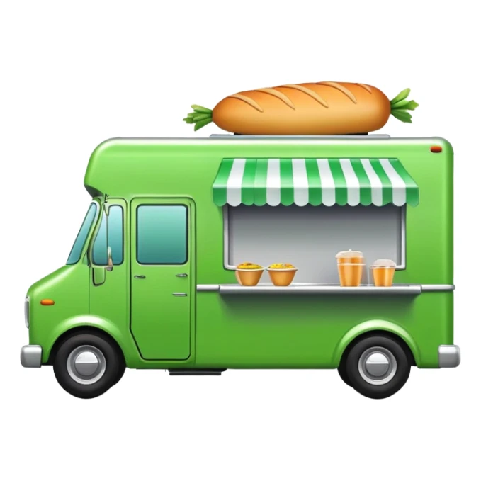 Green foodtruck  sticker
