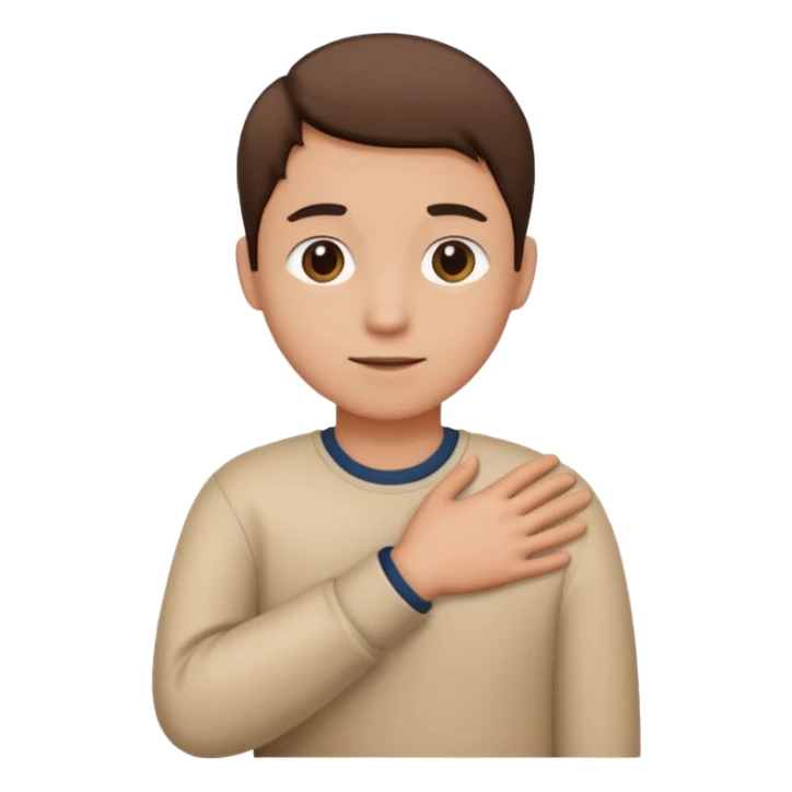 A Hand on placed on another persons shoulder zoomed in but you only see the one person and the hand on the shoulder which is coming from behind them like holding their shoulder  sticker