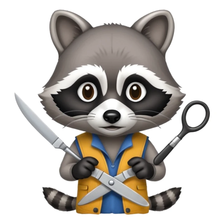 Edward Scissor Hands Raccoon sticker