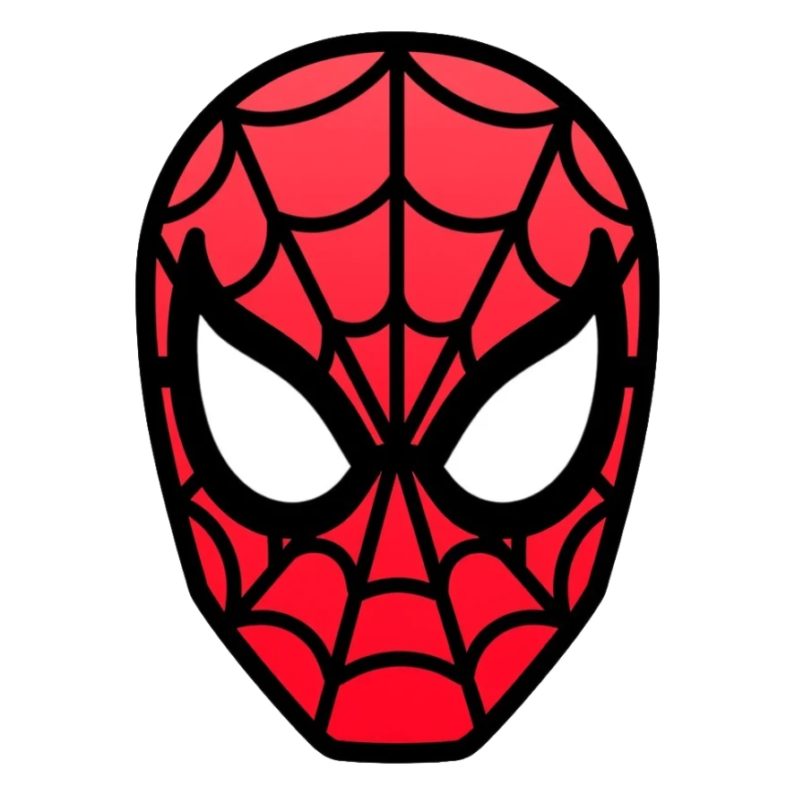 Spider-Man mask sticker