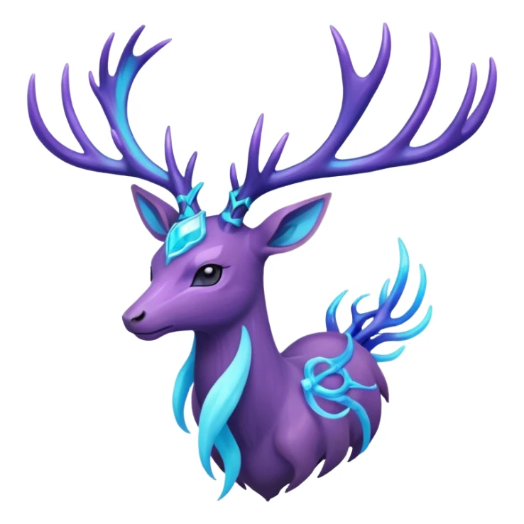Pokemon legendary cian and purple  xerneas sticker
