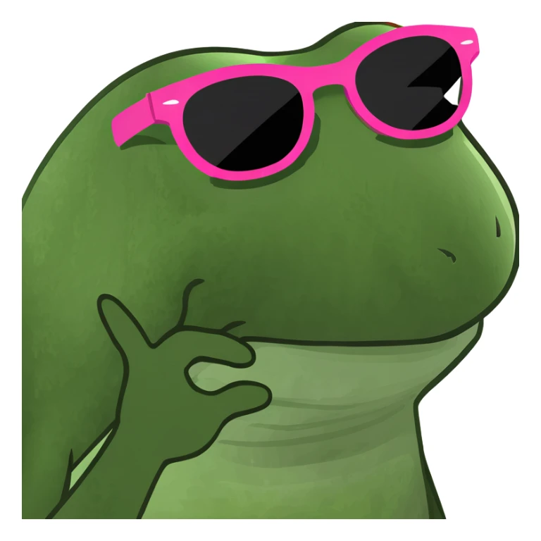 Wmoji mit rosa Sonnenbrille sticker