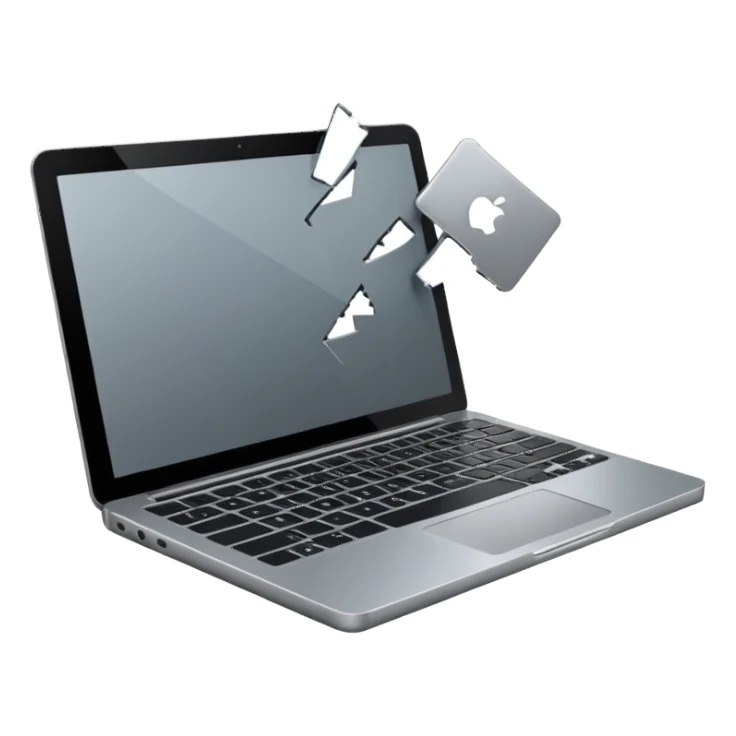 Throw laptop out of building emoji sticker