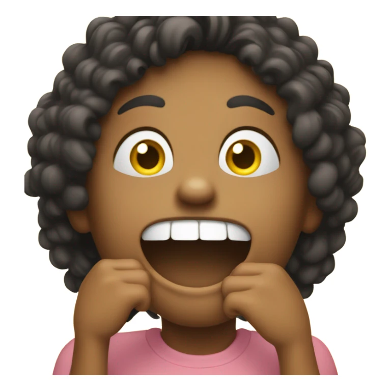 Someone covering their mouth with one hand laughing  sticker