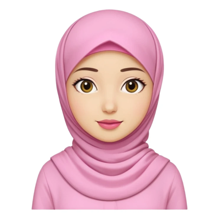 wanita hijab pink baju putih lagi skincare sticker