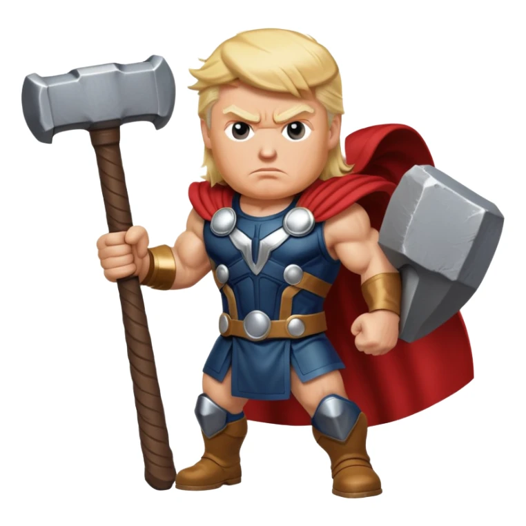 donald trump but hes thor sticker
