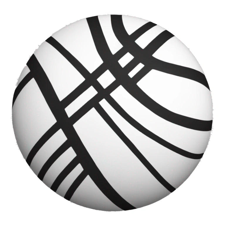 basketball emoji without colors just in black and white sticker