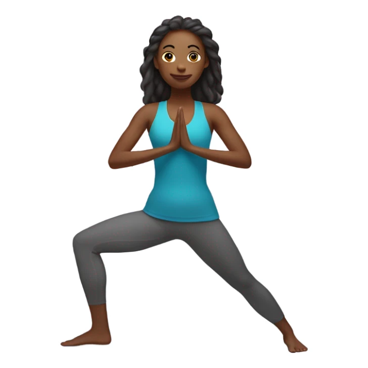 the upper body of a yoga woman sticker