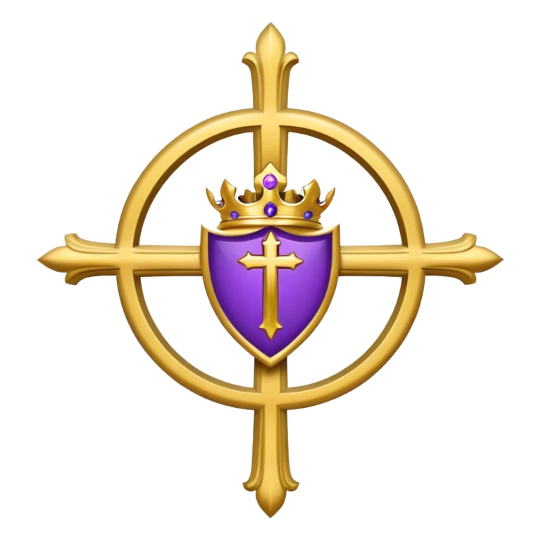 ave maria's emblem with a touch of purple sticker