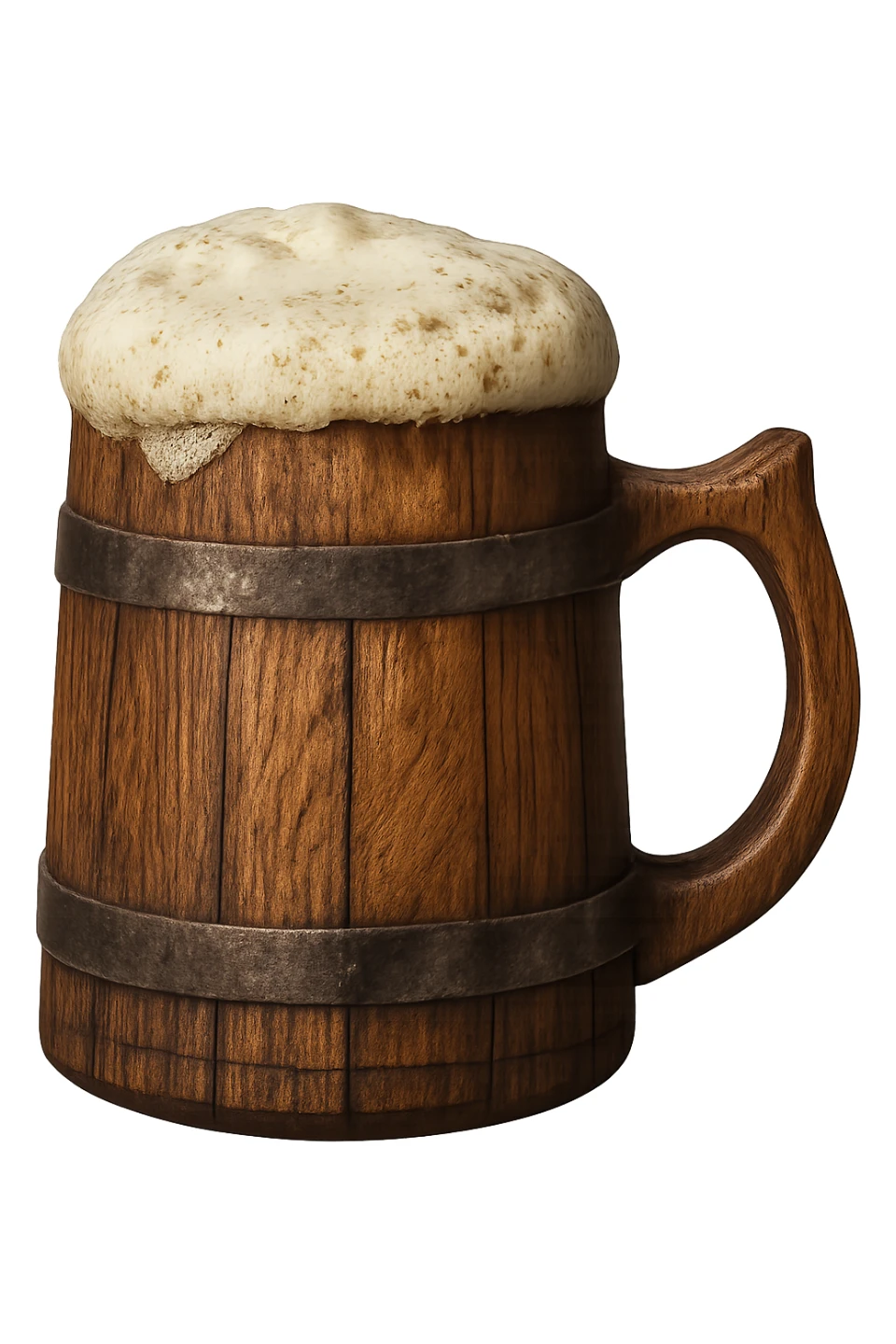 Сгенерируй мне такую кружку пива, только максимально реалиситично на пнг фоне (без фона) sticker