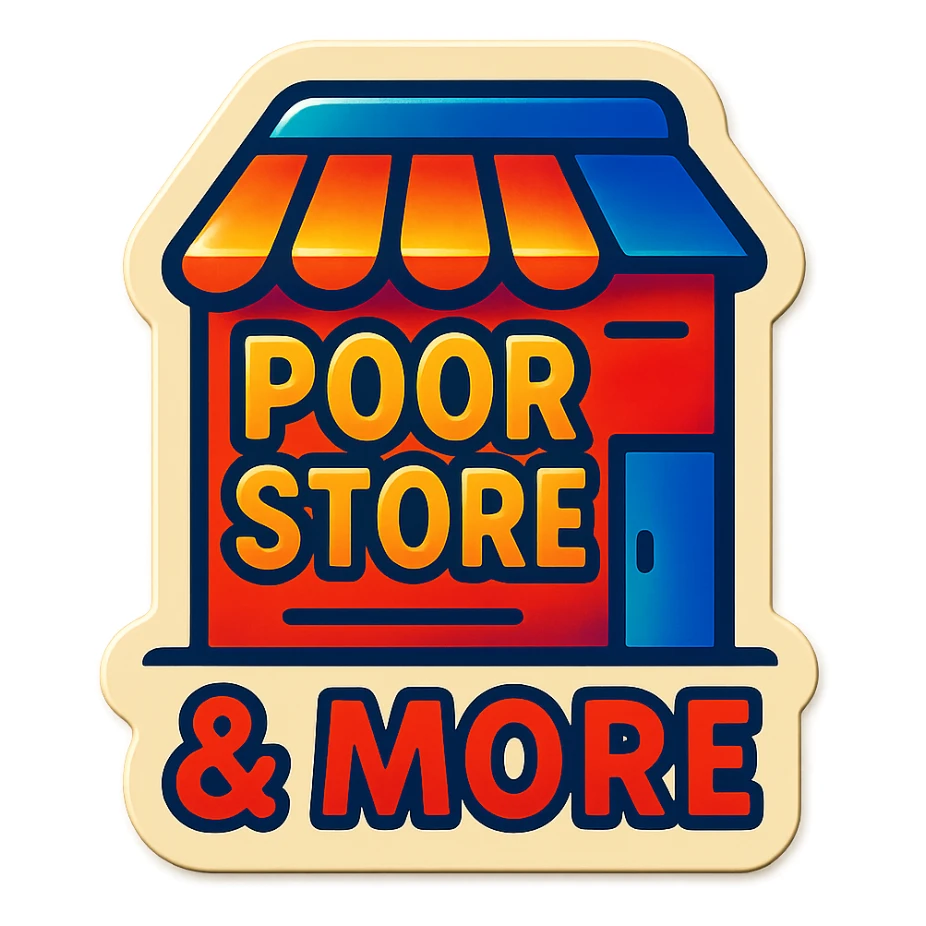Convince store named Poor Store & More sticker