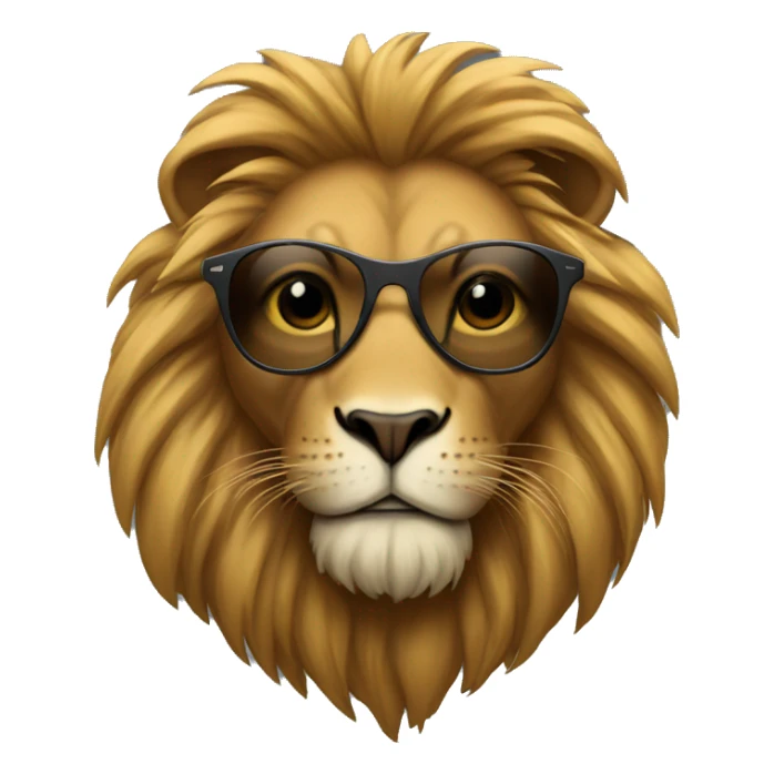 Incognito lion wearing sunglasses and hoodie sticker