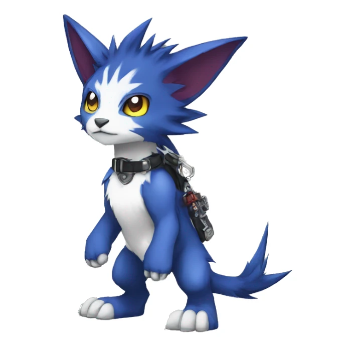 cute cool edgy punk Digimon-Fakemon-animal full body sticker