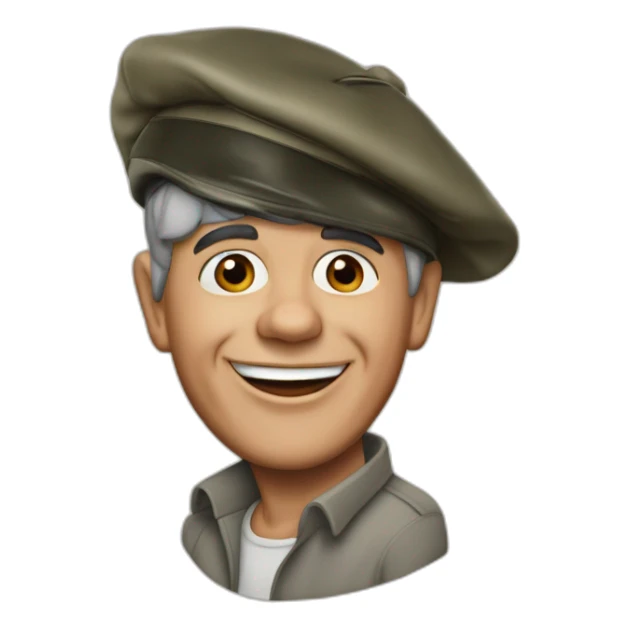 jerry lewis jeune avec un beret basque sticker
