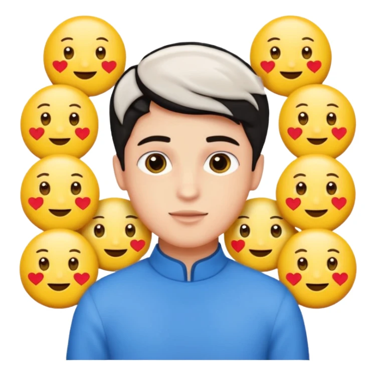 Romantic animated sticker boy
Cute emojis around 😗😏🥰😍😘😚
Fancy Persian text:
[نازنین هیچوقت ولت نمی‌کنم]
Soft animation, love style
 sticker