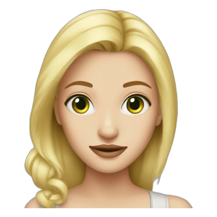 Blonde girl green eyes theatre sticker