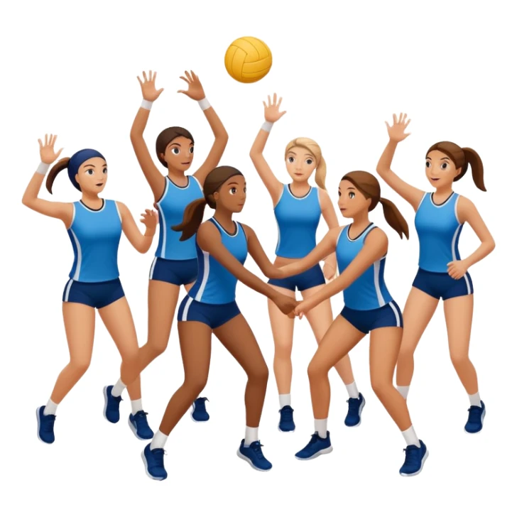 buatkan emoji yang mengandung unsur gym,volley,running sticker