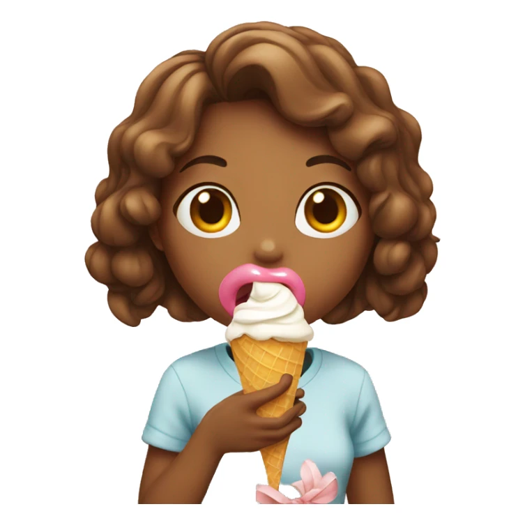 Girl licking icecream  sticker