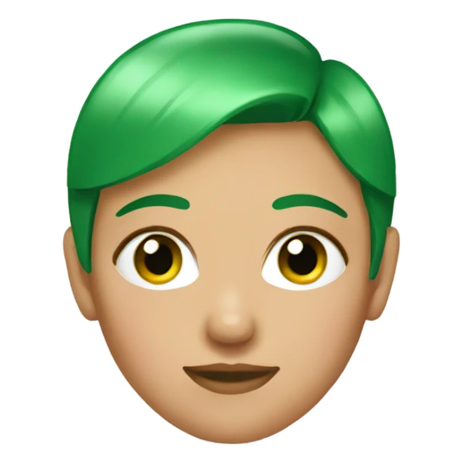 green eyes red short haired female sticker
