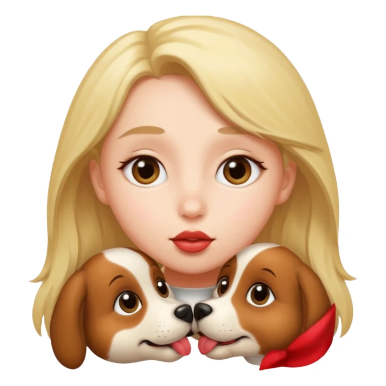 puppy eyes kiss sticker
