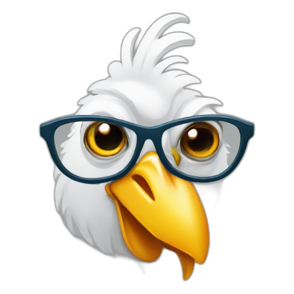 Un gallo con gli occhiali scuri sticker