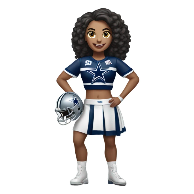 Hispanic Dallas cowboys cheerleader  sticker