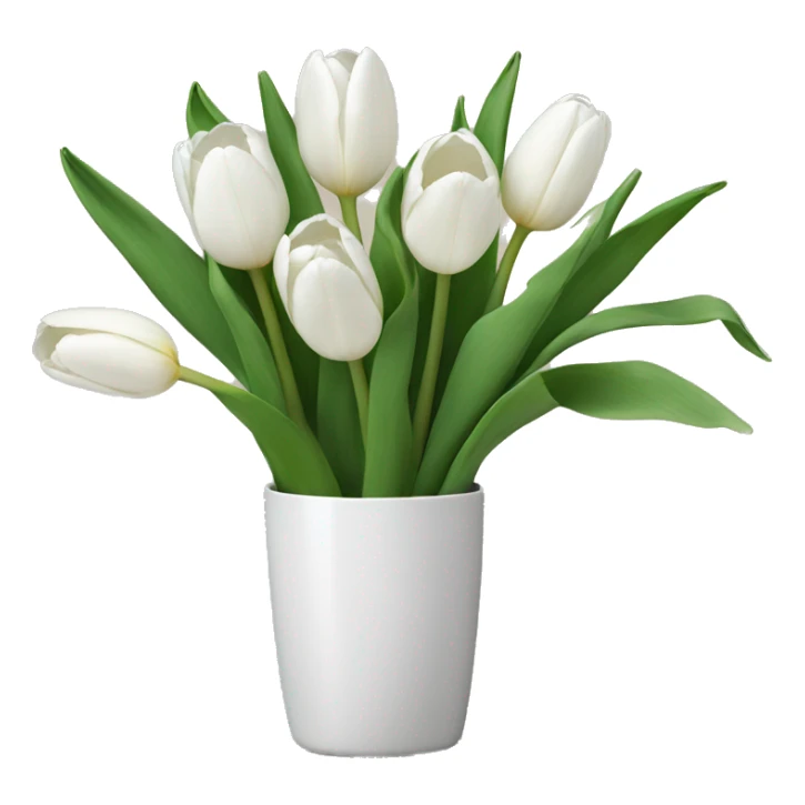 white tulips sticker