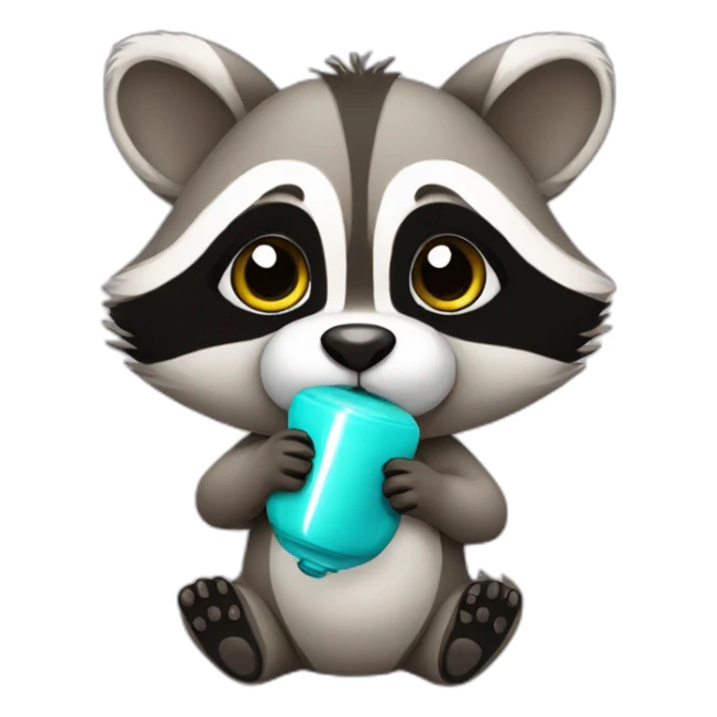 Baby Raccoon With Pacifier sticker