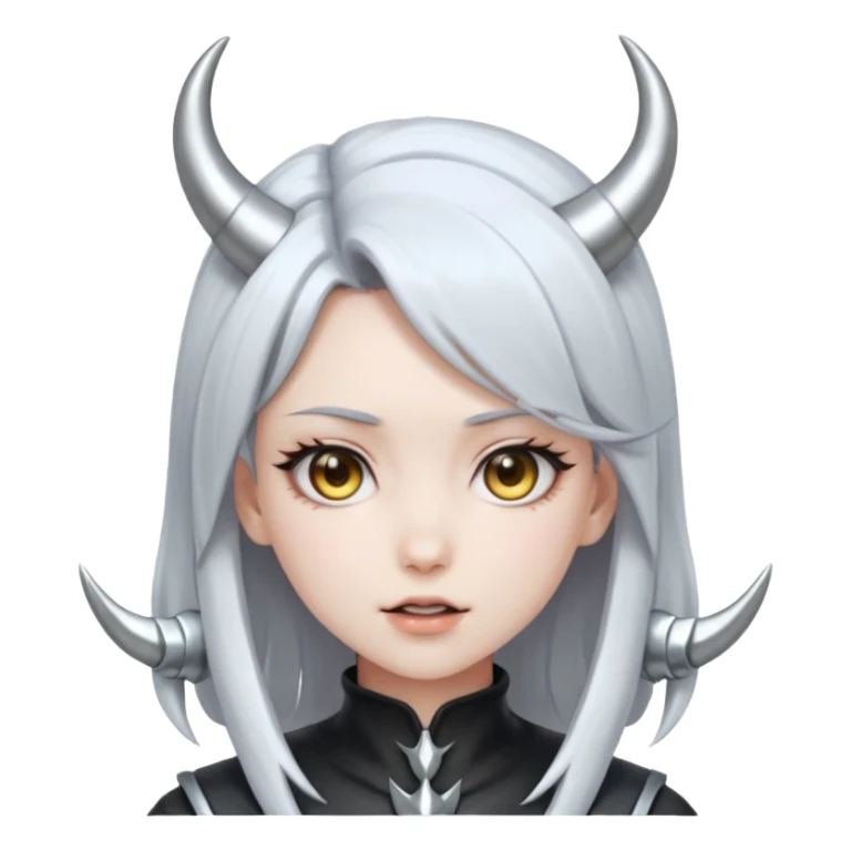 anime girl showing metal horns sticker