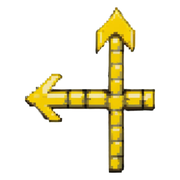 bright yellow arrow painted on stone, Camino de Santiago marker sticker