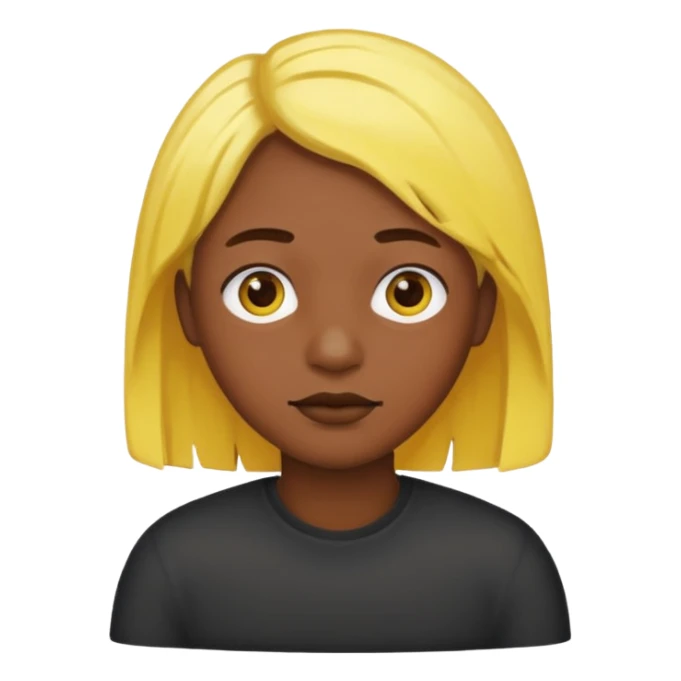 poor black person with yellow hair sticker