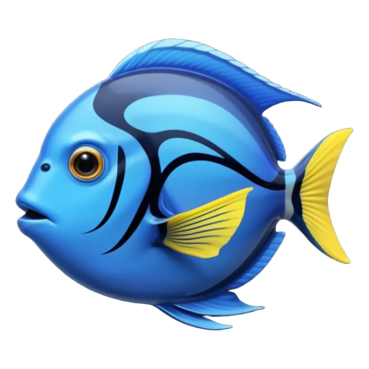 blue tang fish in an aquarium sticker