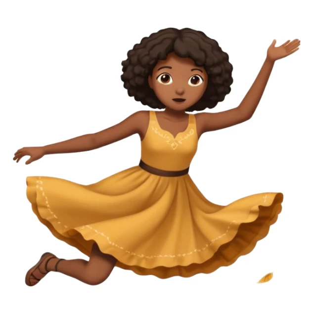 Black girl Falling to the floor sticker