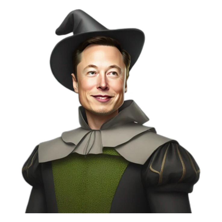 Elon musk as wizard of oz sticker