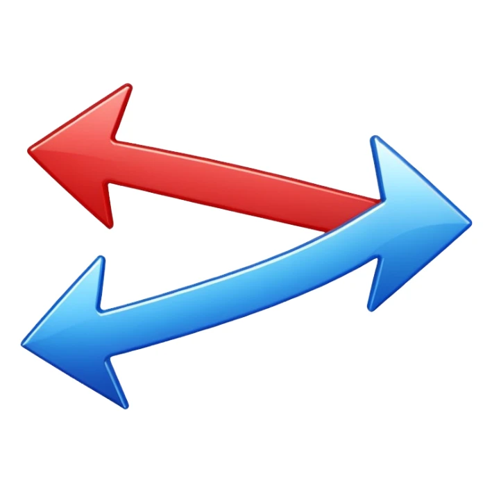 Make me an emoji to my school Holy cross davao college  representing this three colors ❤️💙🤍 make it like an double arrow down. sticker