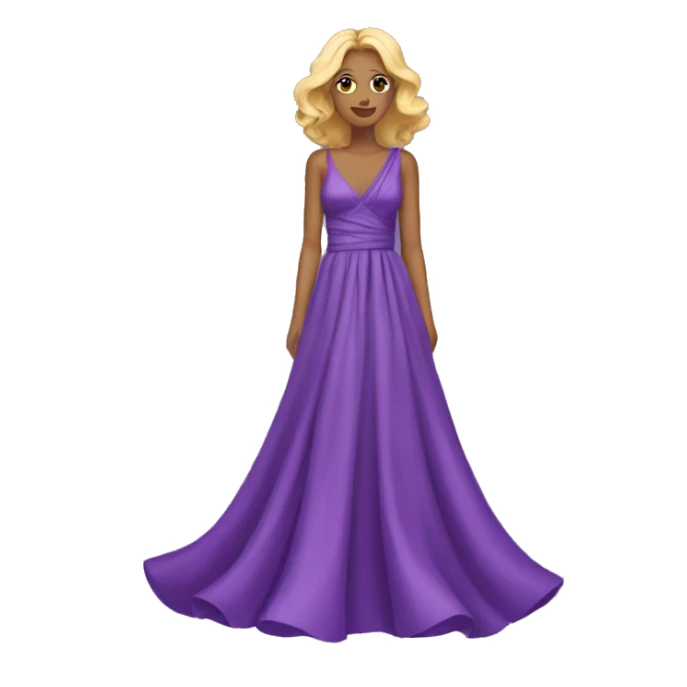 Long purple gown dress sticker